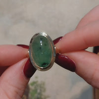 Cabochon nefriet jade ring