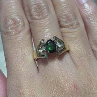 Vintage tourmaline and diamond ring