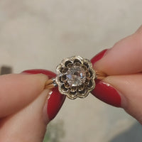 Old mine cut diamond ring