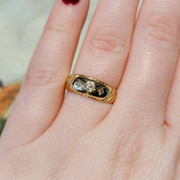 Victorian three stone diamond ring from 1896-Antique rings-The Antique Ring Shop