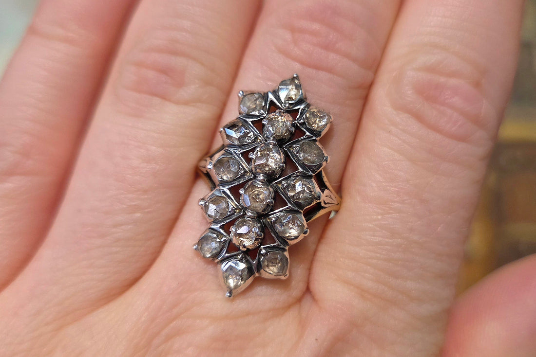 Vintage Dutch rose cut diamond ring-The Antique Ring Shop