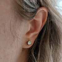 Rose diamond earrings in 14 carat gold