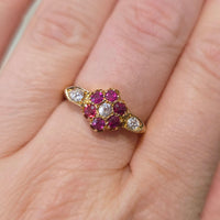 Edwardian ruby and diamond ring from 1904
