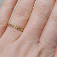 18 carat gold band with motif-Rings-The Antique Ring Shop