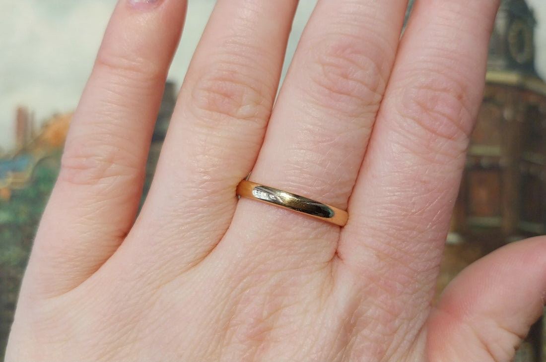 22 carat gold band from 1925-wedding rings-The Antique Ring Shop