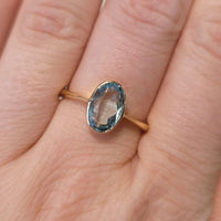 Edwardian aquamarine ring in 18 carat gold