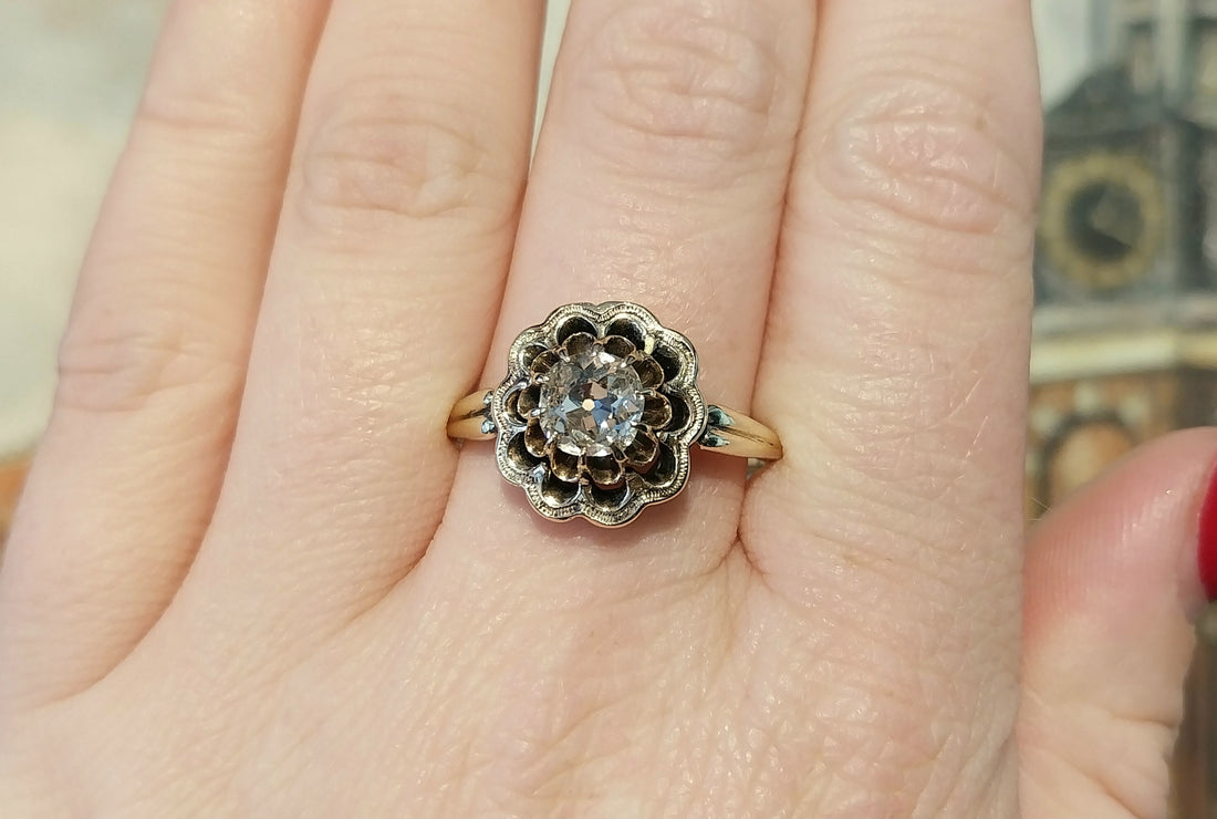 Old mine cut diamond ring-Antique rings-The Antique Ring Shop
