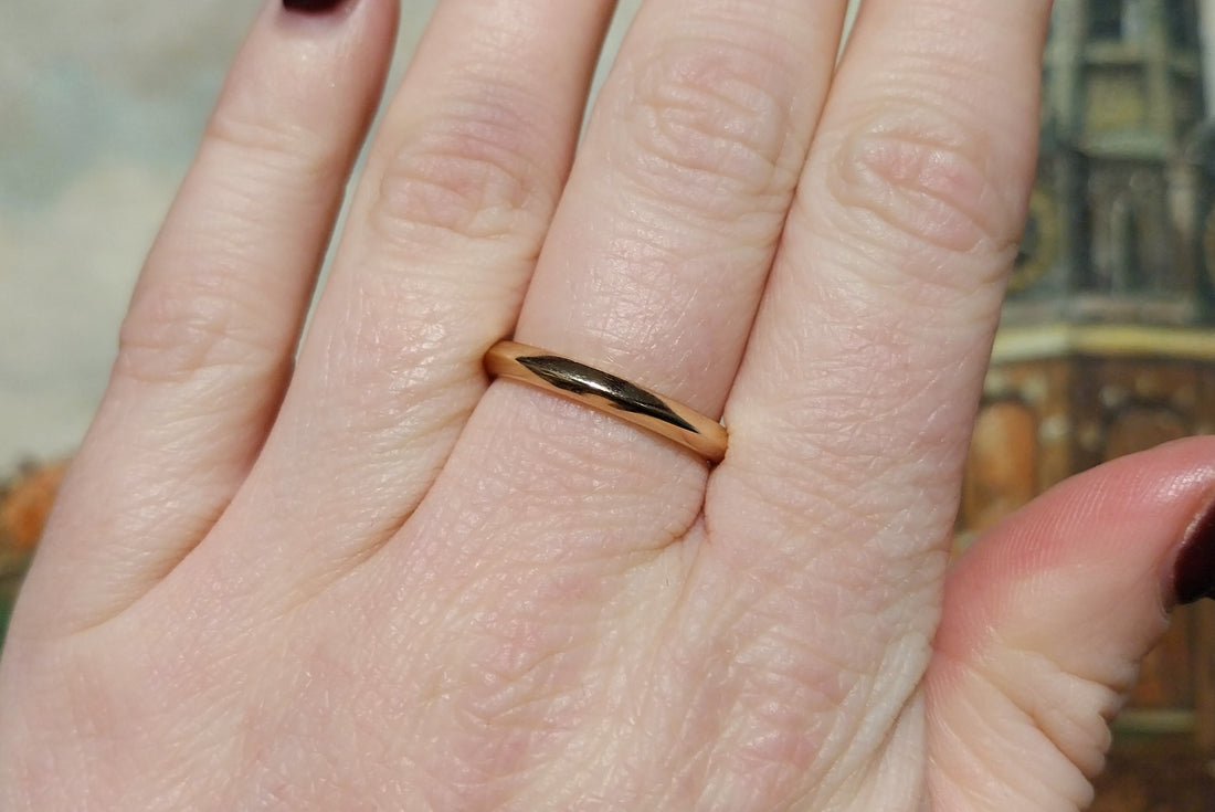 Vintage trouwring van 14 karaat goud