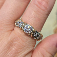 Diamond ring in yellow and white gold-Vintage Rings-The Antique Ring Shop