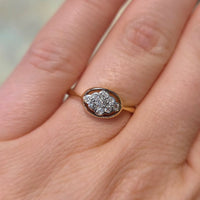 Edwardiaanse oud geslepen diamanten ring