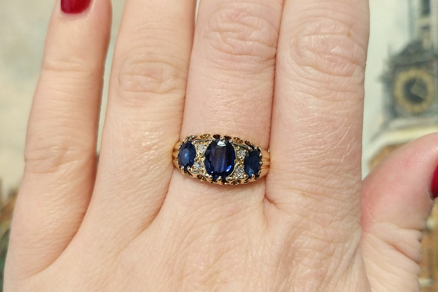Sapphire and diamond ring from 1913