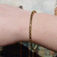 Foxtail bracelet in 14 carat gold-Bracelets-The Antique Ring Shop