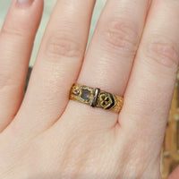 Late Victorian buckle ring in 18 carat gold from 1901-Antique rings-The Antique Ring Shop