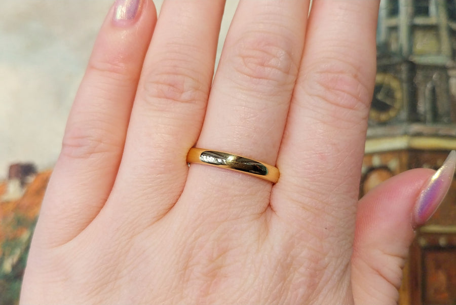 22 carat gold wedding band from 1954-wedding rings-The Antique Ring Shop
