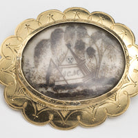 Memento mori brooch in 14 carat gold-Brooches-The Antique Ring Shop, Amsterdam