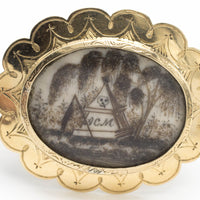 Memento mori brooch in 14 carat gold-Brooches-The Antique Ring Shop, Amsterdam