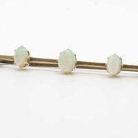 Antique gold bar brooch with five opal stones-Brooches-The Antique Ring Shop, Amsterdam