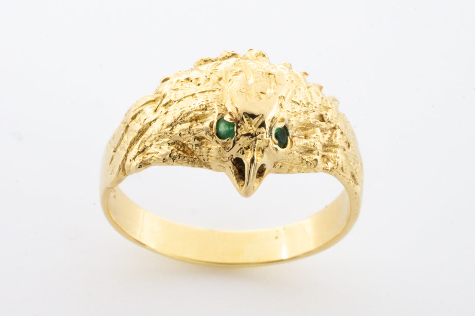 Men's Natural Diamond Halo & Black Onyx Eagle Ring 10k Gold Size 10 -  Jewelry & Coin Mart, Schaumburg, IL