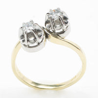 Vintage Toi et Moi diamond gold ring-Vintage & retro rings-The Antique Ring Shop, Amsterdam