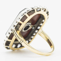 Antique Sardonyx & Diamond Gold Ring-Antique rings-The Antique Ring Shop, Amsterdam