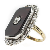 Antique Sardonyx & Diamond Gold Ring-Antique rings-The Antique Ring Shop, Amsterdam