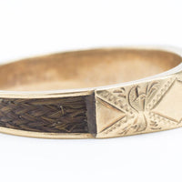 Antique Memorial Gold & Woven Hair Ring-Antique rings-The Antique Ring Shop, Amsterdam