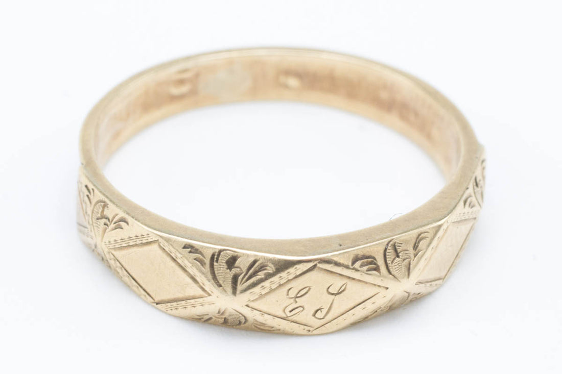 Antique Memorial Gold & Woven Hair Ring-Antique rings-The Antique Ring Shop, Amsterdam