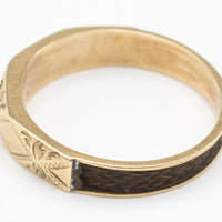 Antique Memorial Gold & Woven Hair Ring-Antique rings-The Antique Ring Shop, Amsterdam