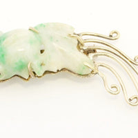 Jade carp fish brooch in 14 carat gold-Brooches-The Antique Ring Shop, Amsterdam