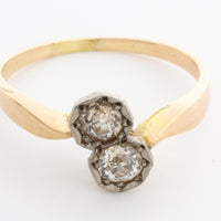 Antique old cut diamond toi et moi ring-Antique rings-The Antique Ring Shop