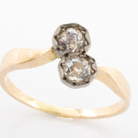 Antique old cut diamond toi et moi ring-Antique rings-The Antique Ring Shop