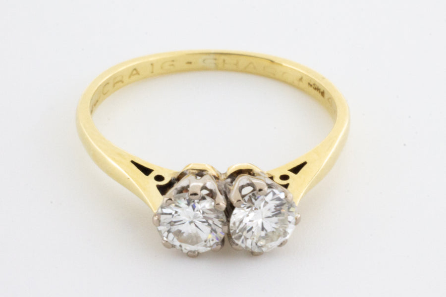 Twin set diamond ring-The Antique Ring Shop