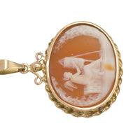 Cameo pendant in 14 carat gold-cameo-The Antique Ring Shop