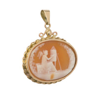 Cameo pendant in 14 carat gold-cameo-The Antique Ring Shop