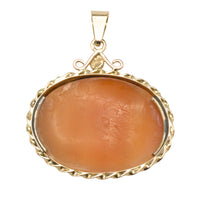 Cameo pendant in 14 carat gold-cameo-The Antique Ring Shop