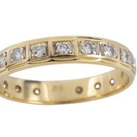 Brilliant cut diamond eternity band-Vintage & retro rings-The Antique Ring Shop