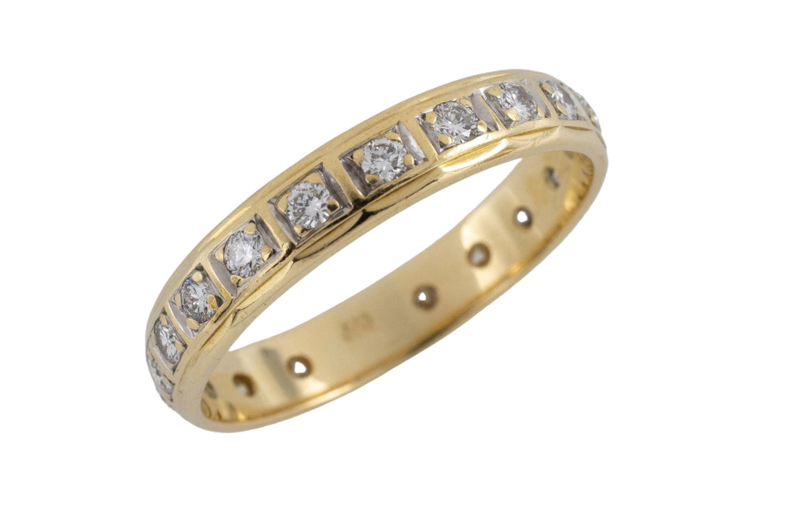 Brilliant cut diamond eternity band-Vintage & retro rings-The Antique Ring Shop