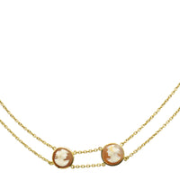 Double strand cameo collier in 18 carat gold-colliers-The Antique Ring Shop