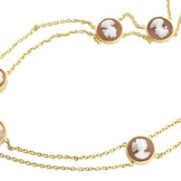 Double strand cameo collier in 18 carat gold-colliers-The Antique Ring Shop