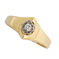 Diamond solitaire ring in 18 carat gold-engagement rings-The Antique Ring Shop