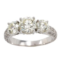 18 carat white gold brilliant cut diamond ring-engagement rings-The Antique Ring Shop