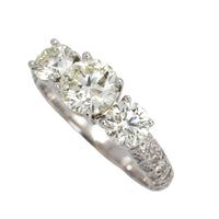 18 carat white gold brilliant cut diamond ring-engagement rings-The Antique Ring Shop