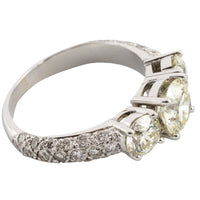 18 carat white gold brilliant cut diamond ring-engagement rings-The Antique Ring Shop