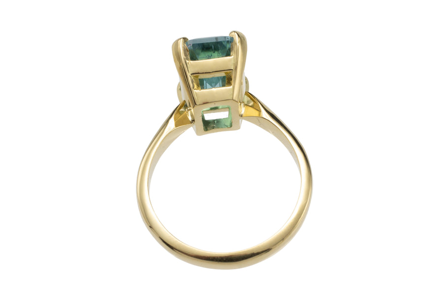 Tri color tourmaline ring in 18 carat gold-vintage rings-The Antique Ring Shop