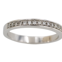 Brilliant cut diamond half eternity band-wedding rings-The Antique Ring Shop