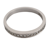 Brilliant cut diamond half eternity band-wedding rings-The Antique Ring Shop