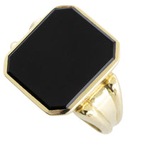 Vintage dutch onyx signet ring-The Antique Ring Shop