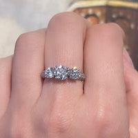 18 carat white gold brilliant cut diamond ring-engagement rings-The Antique Ring Shop