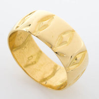 1960's 22 carat gold band with motief-The Antique Ring Shop