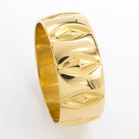 1960's 22 carat gold band with motief-The Antique Ring Shop